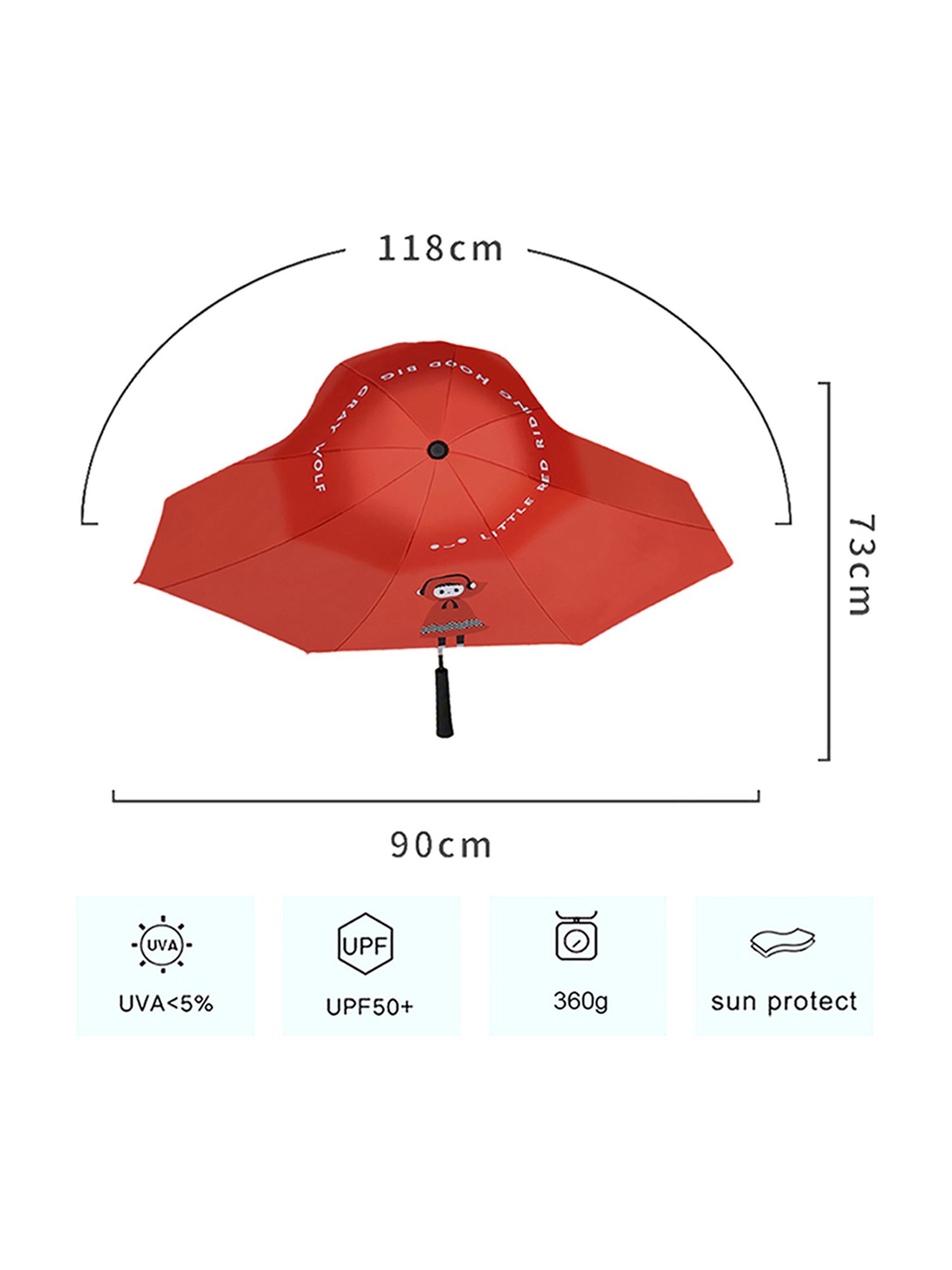 Little Surprise Box LLP Red Polyester Kids Umbrella