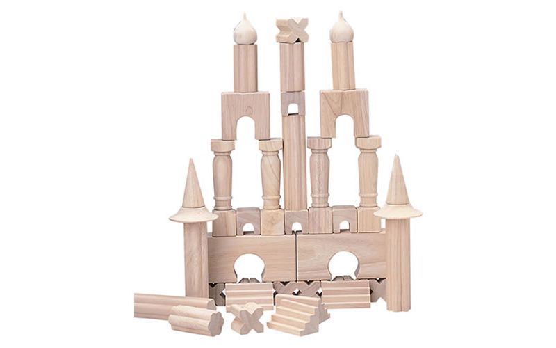Creative Minds Wooden Architectural Unit Blocks - 40 Blocks