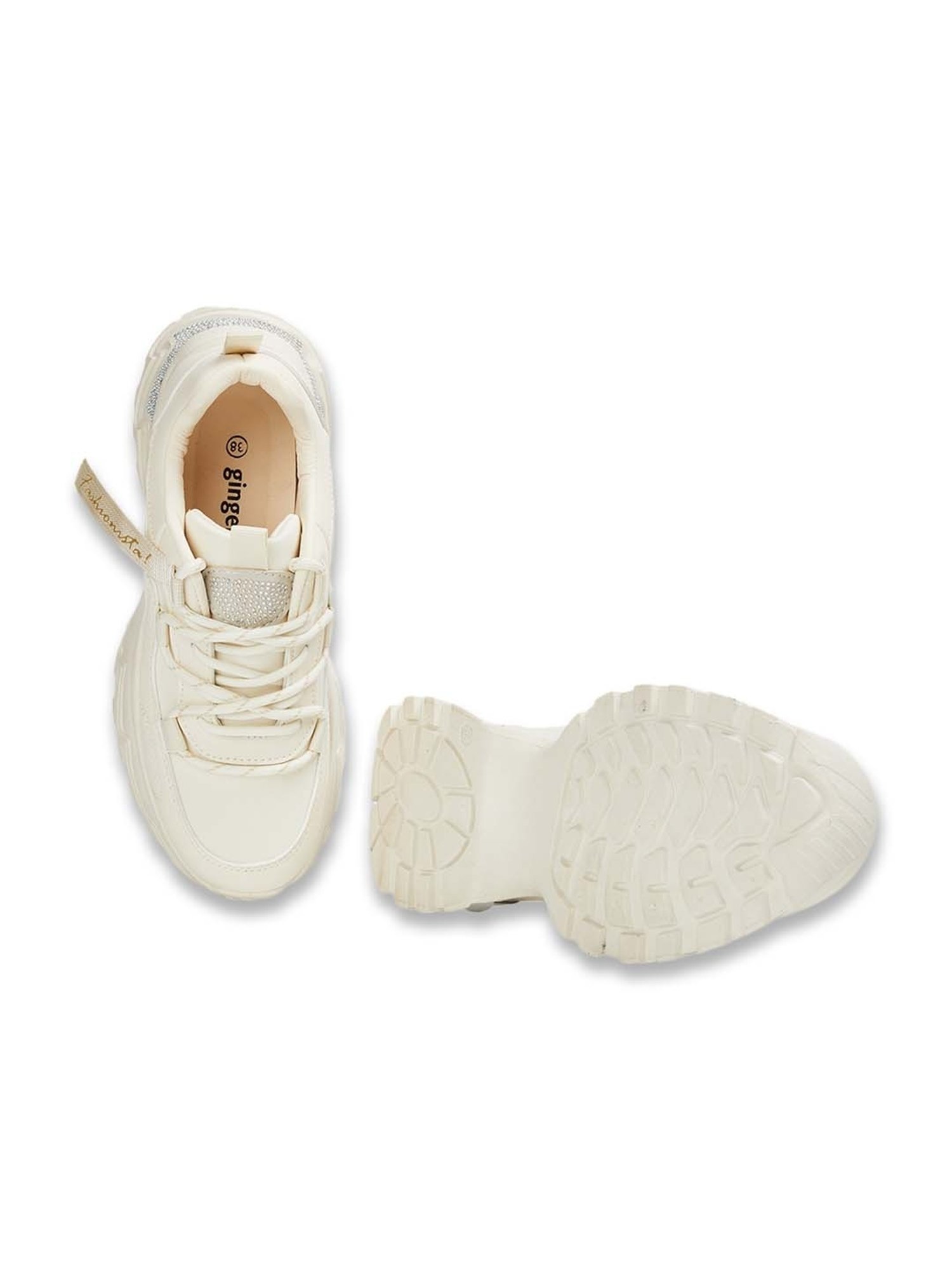 Ginger by Lifestyle Women's Beige Running Shoes