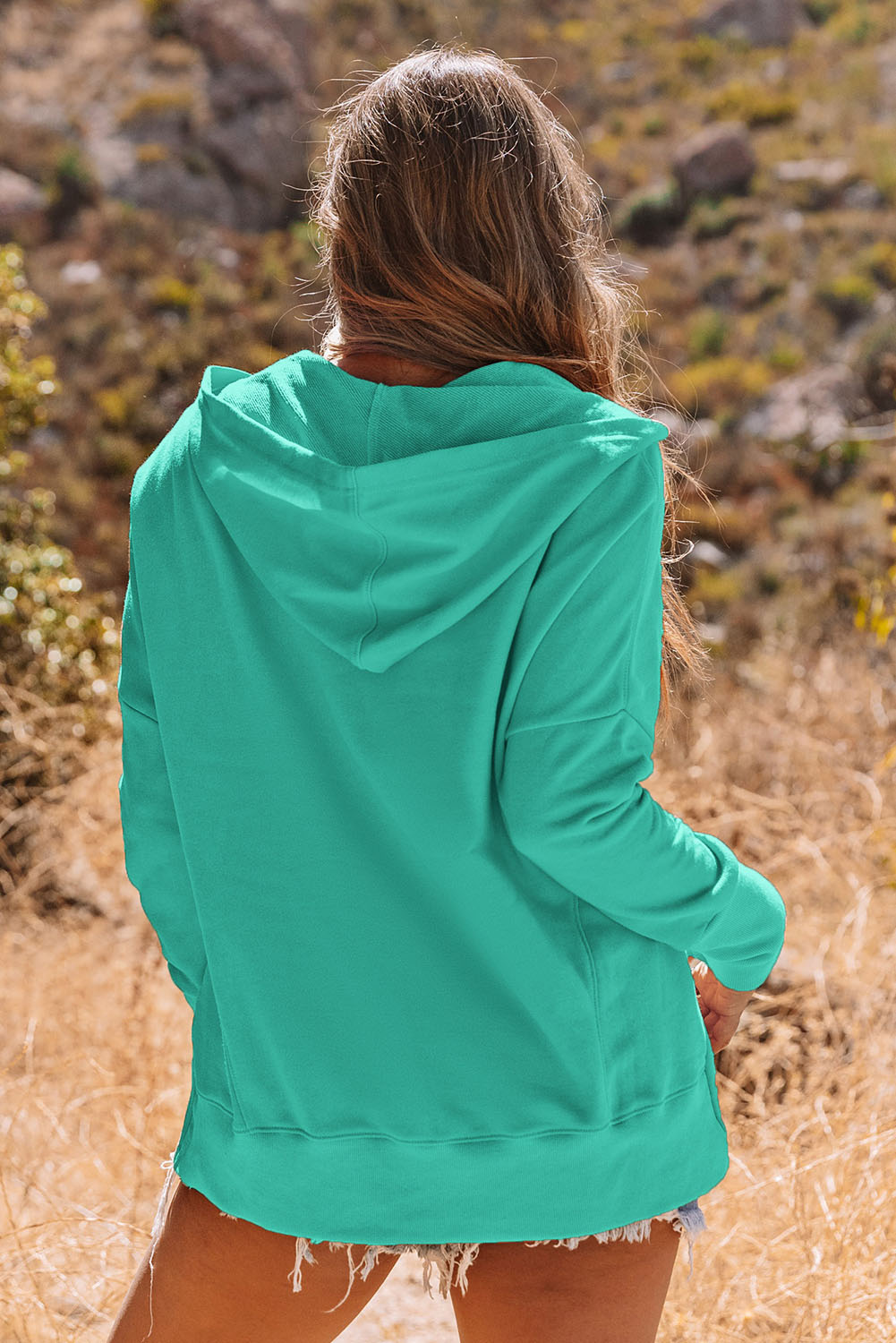 Pink Sequins Candy Cane Round Neck Sweatshirt