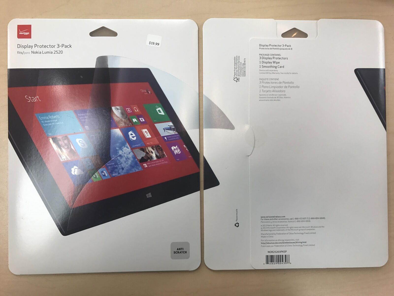 6-Pack Verizon Screen Protector for Nokia Lumia 2520 (3-Pack X 2)