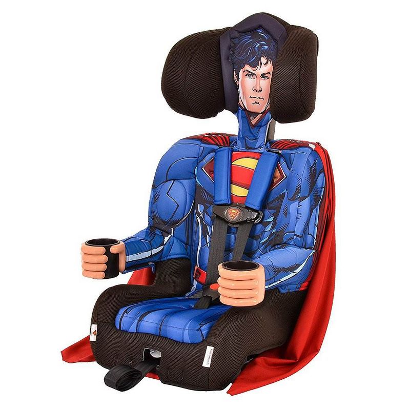 Kids Embrace DC Comics Superman Combination Harness Booster Car Seat with Cape