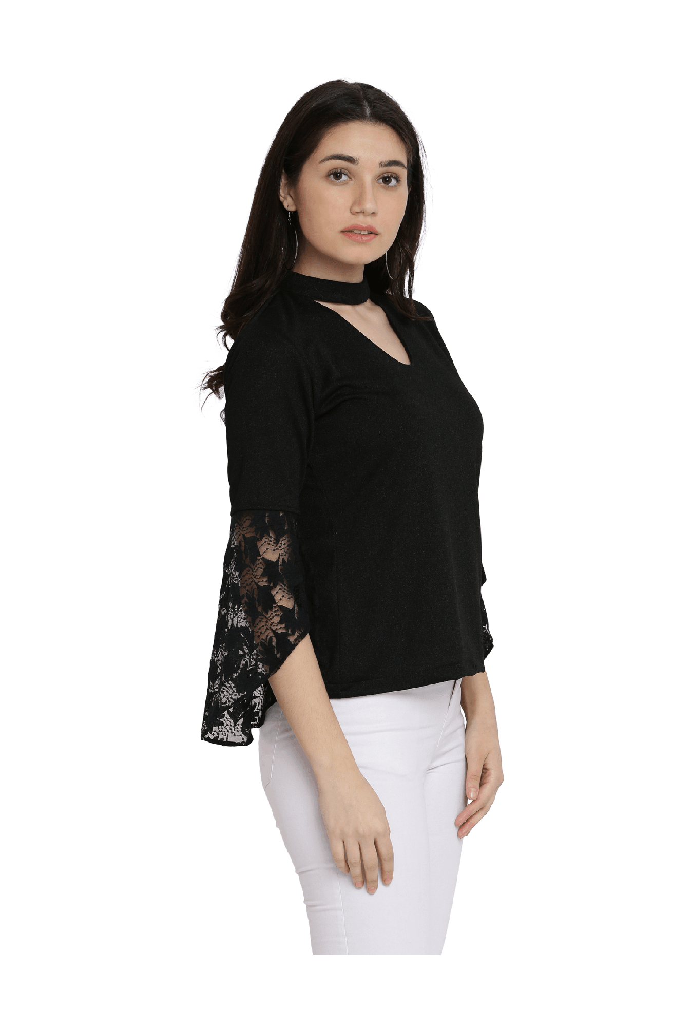 Miss Chase Black Lace Top