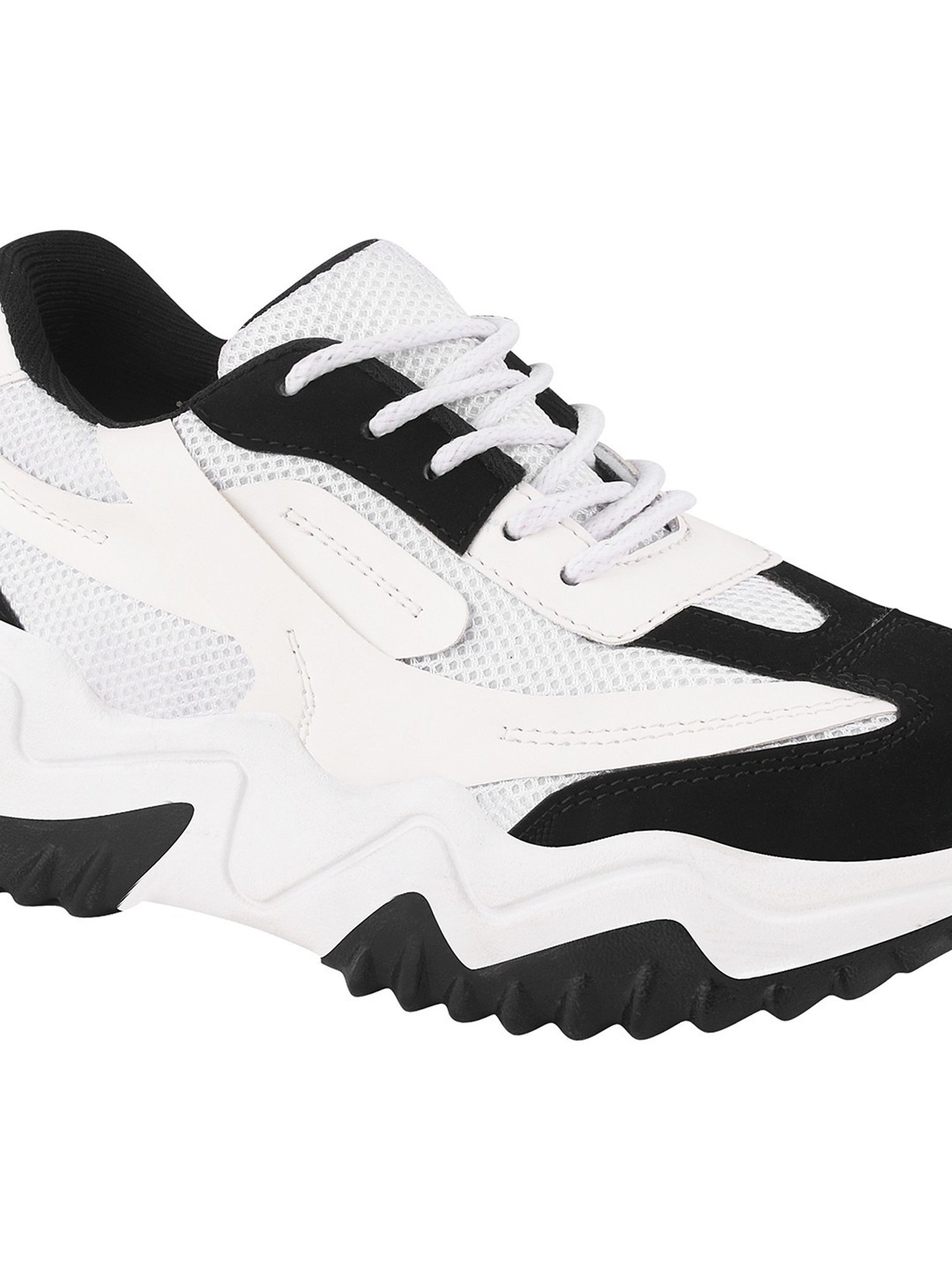 Shoetopia Women's Black & White Sneakers