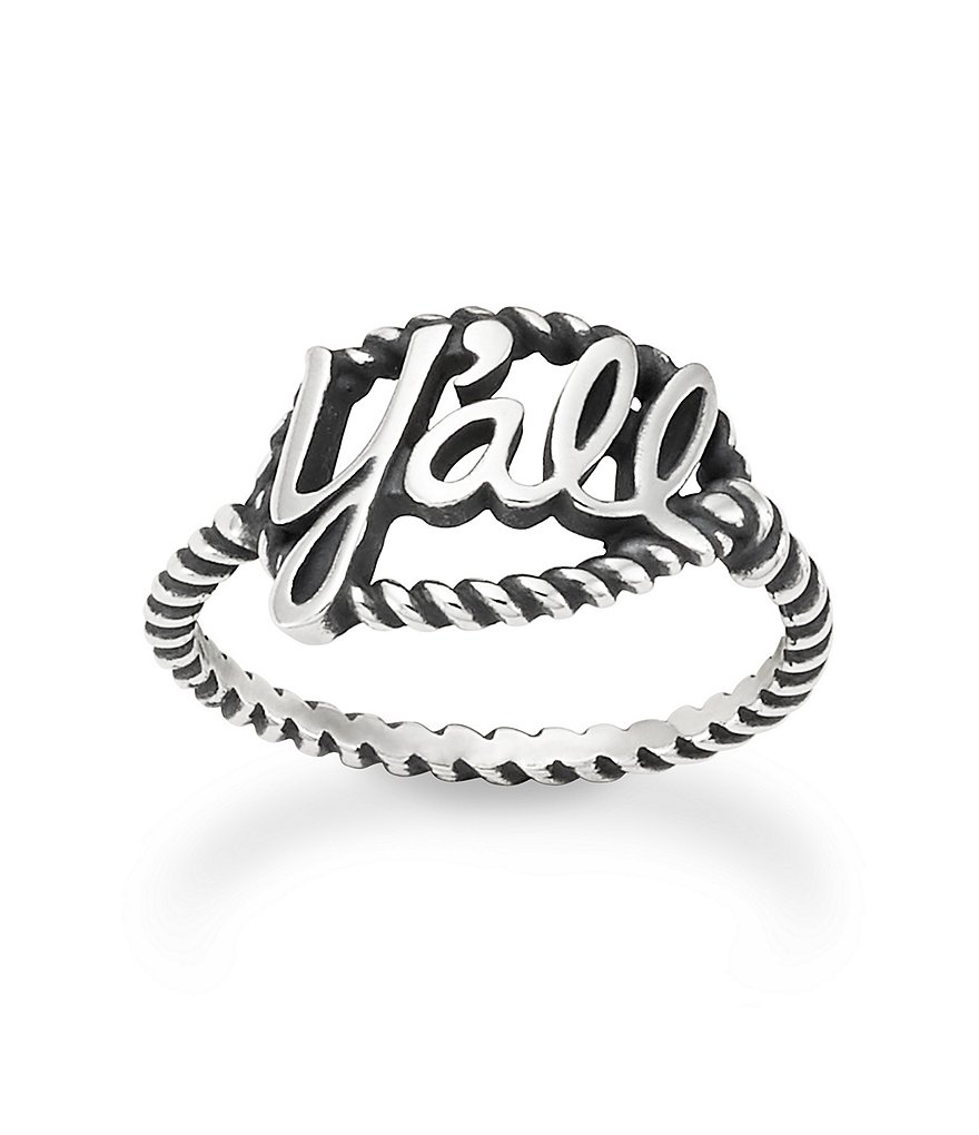 James Avery Y'all Rope Sterling Silver Ring