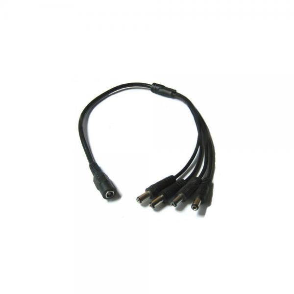 (10pcs)1 Female to 4 male Power Splitter Cable for 5.5mm x 2.1mm Jack, CCTV