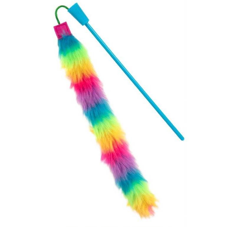 SmartyKat Rainbow Wand Pride Plush Cat Toy