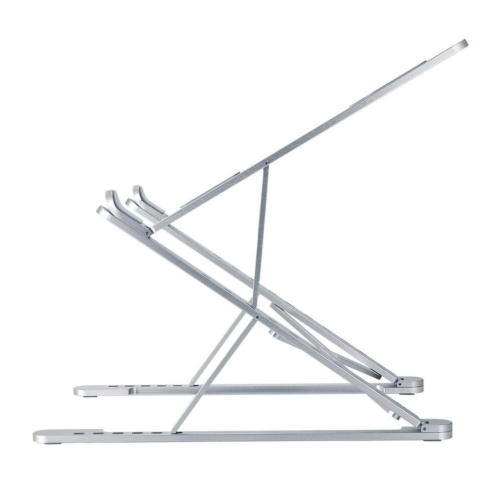 Laptop Stand, Portable Computer Laptop Mount, Aluminum Laptop Riser with 9 Levels Height Adjustment, Fully Collapsible