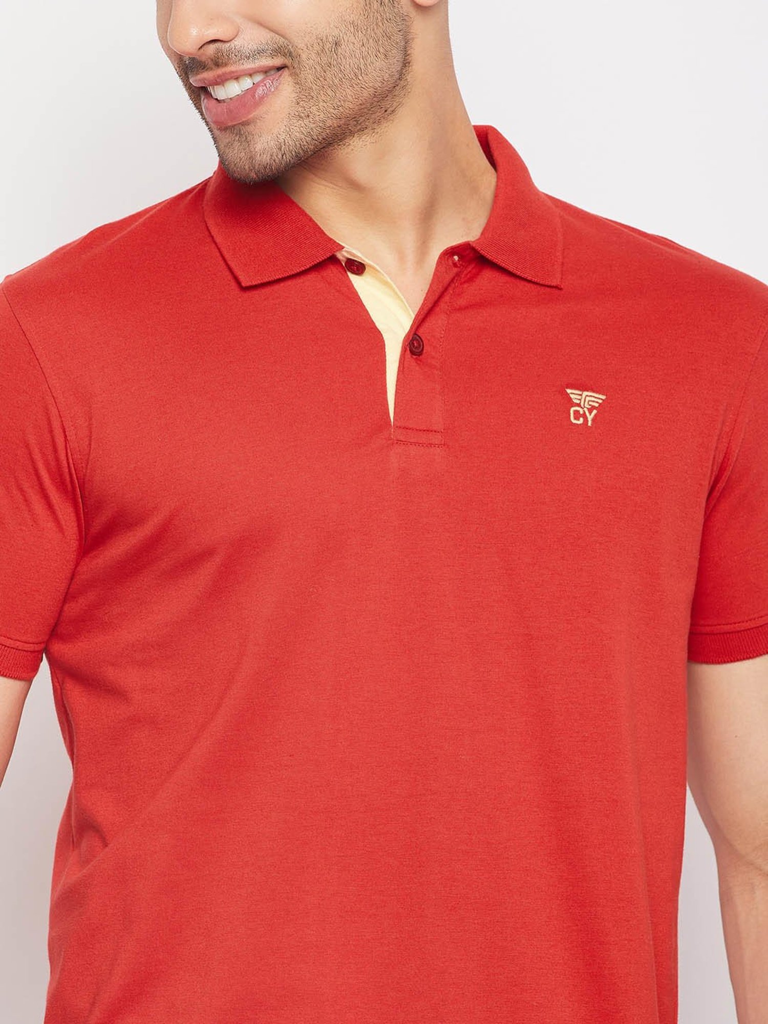 Club York Red Regular fit Polo T-Shirt