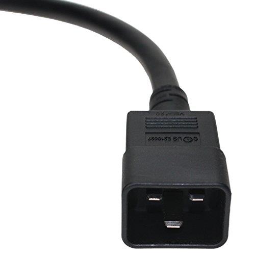 SF Cable 8ft IEC320 C20 to C21 12AWG 20A 250V SJT Power Cord