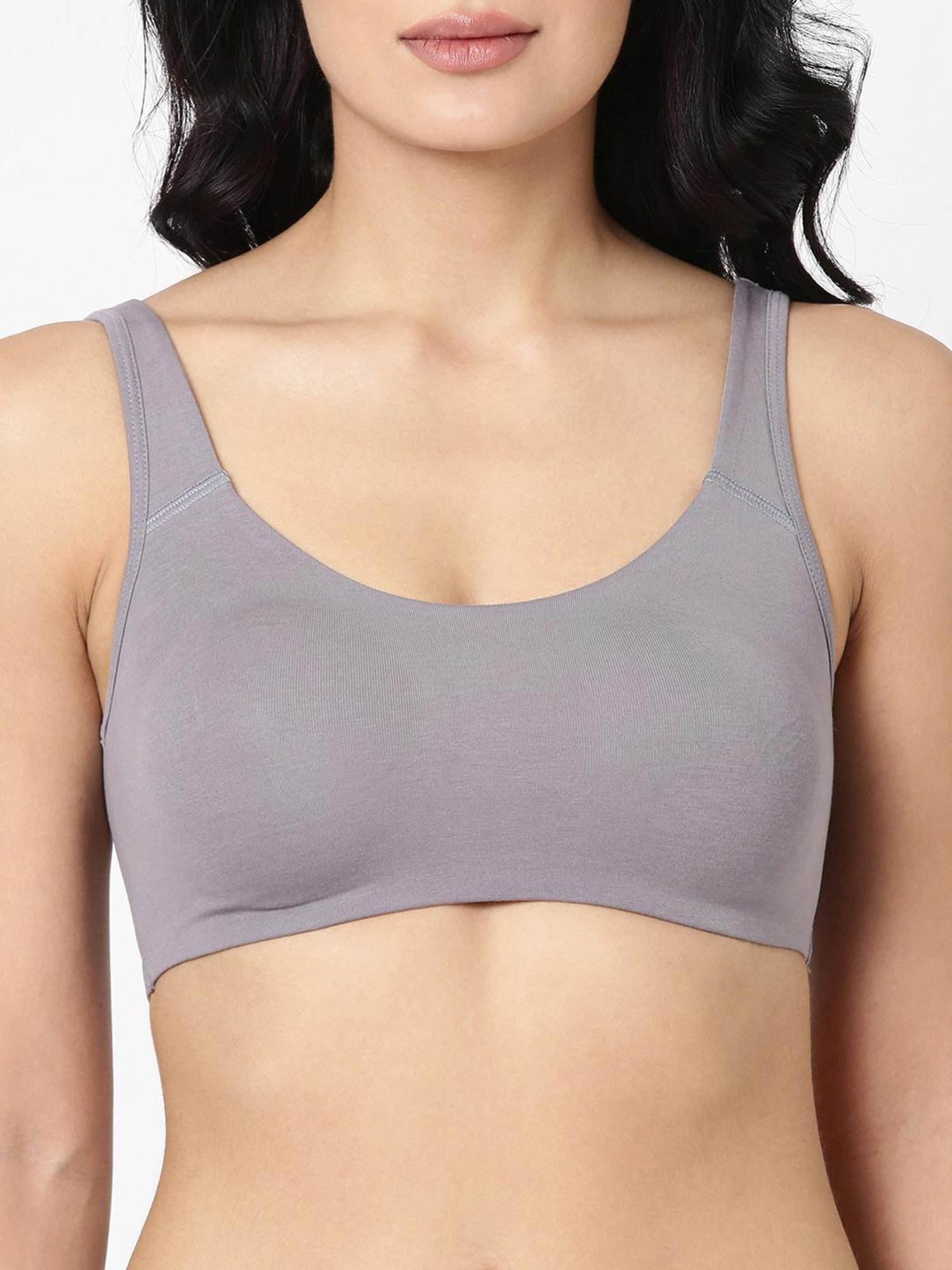 BLOSSOM Grey Full Coverage Sports Bra