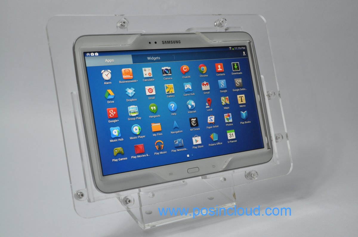 Clear Desktop Security Stand for Samsung Galaxy Tab S 10.5 used as Kiosk, POS, Store Display, Show Display