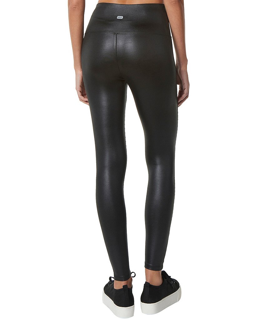 Marc New York Performance High Rise Moto Fleece Liquid Leggings
