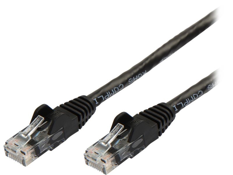 StarTech.com N6PATCH30BK Cat6 Patch Cable &ndash; 30 ft &ndash; Black Ethernet Cable &ndash; Snagless RJ45 Cable &ndash; Ethernet Cord &ndash; Cat 6 Cable &ndash; 30ft