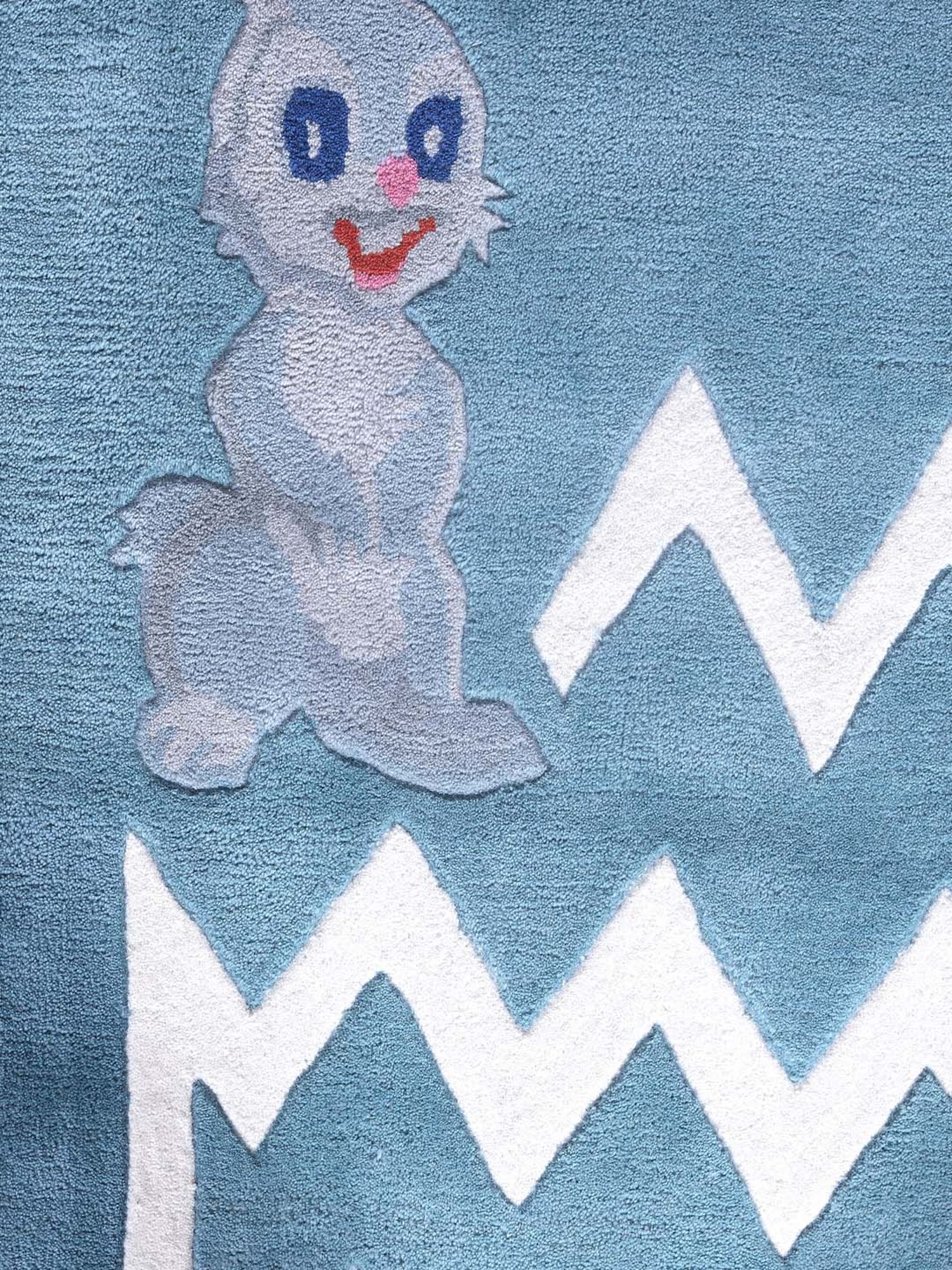 Pequra Multicolour Peter Rabbit Hand Tufted Wool Kids Carpet - Set of 1