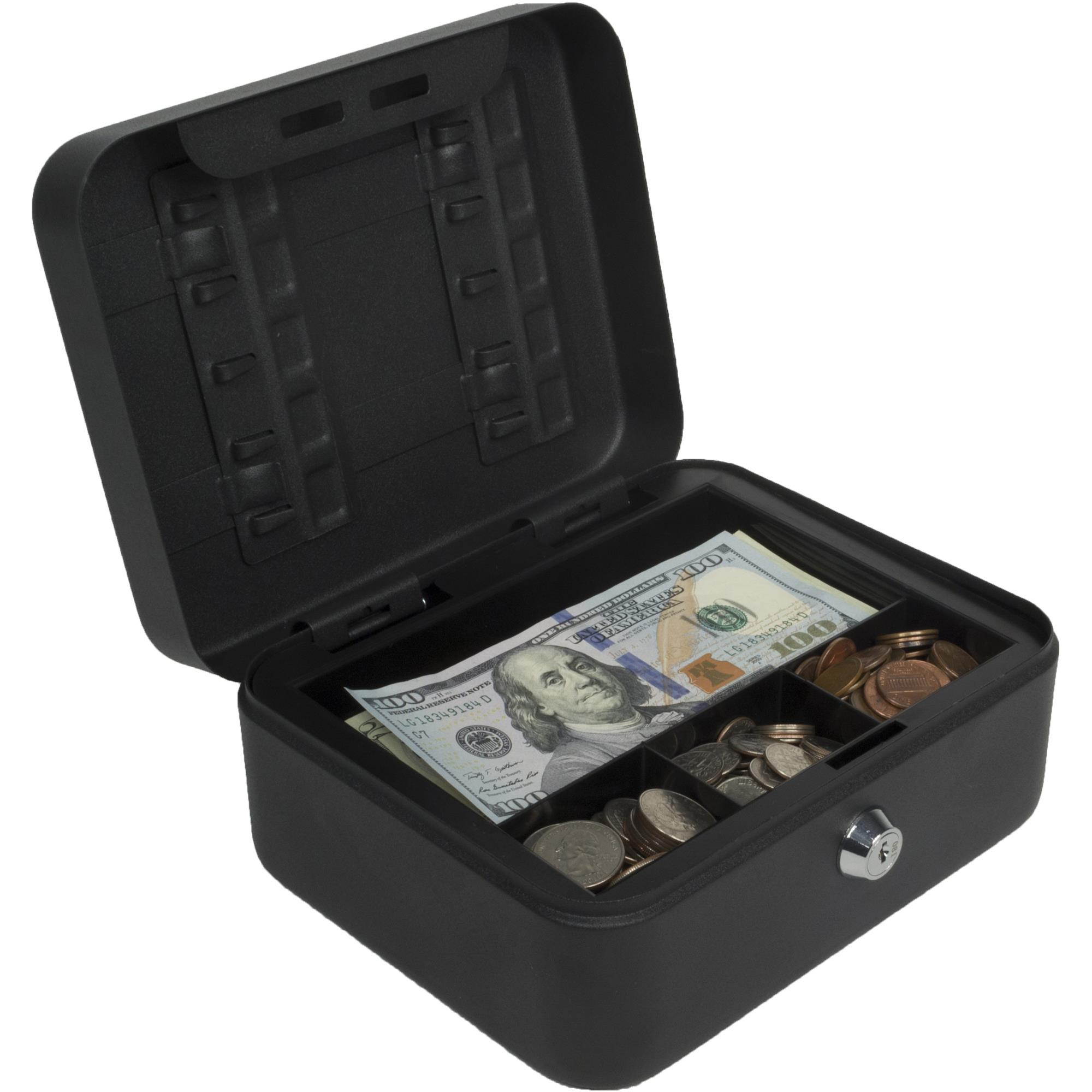 Royal Sovereign RSCB-100 Compact Steel Cash Box 1Bill & 3Coin Compartments