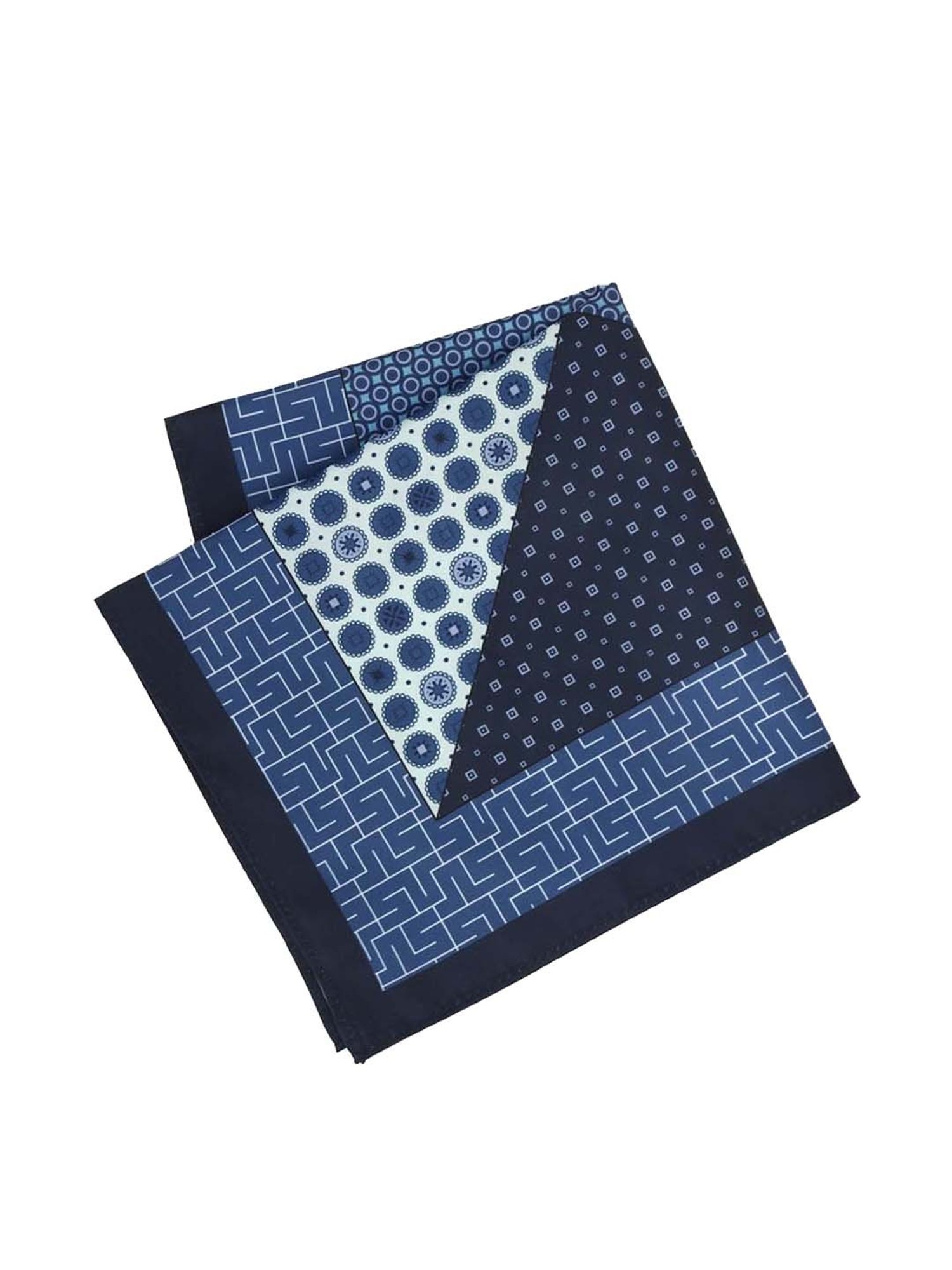 CHOKORE Brown and Yellow Plaid Pocket Square