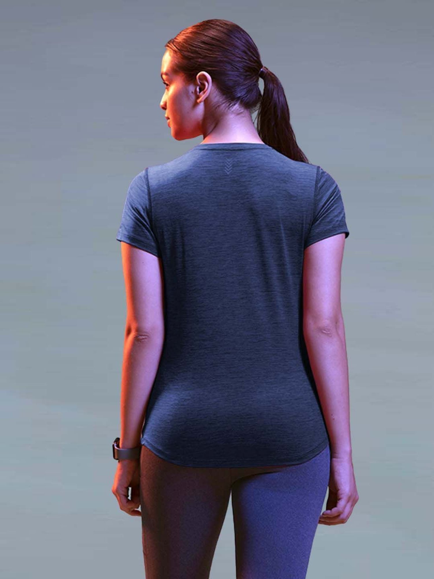 Lyra Teal Blue Regular Fit Sports T-Shirt