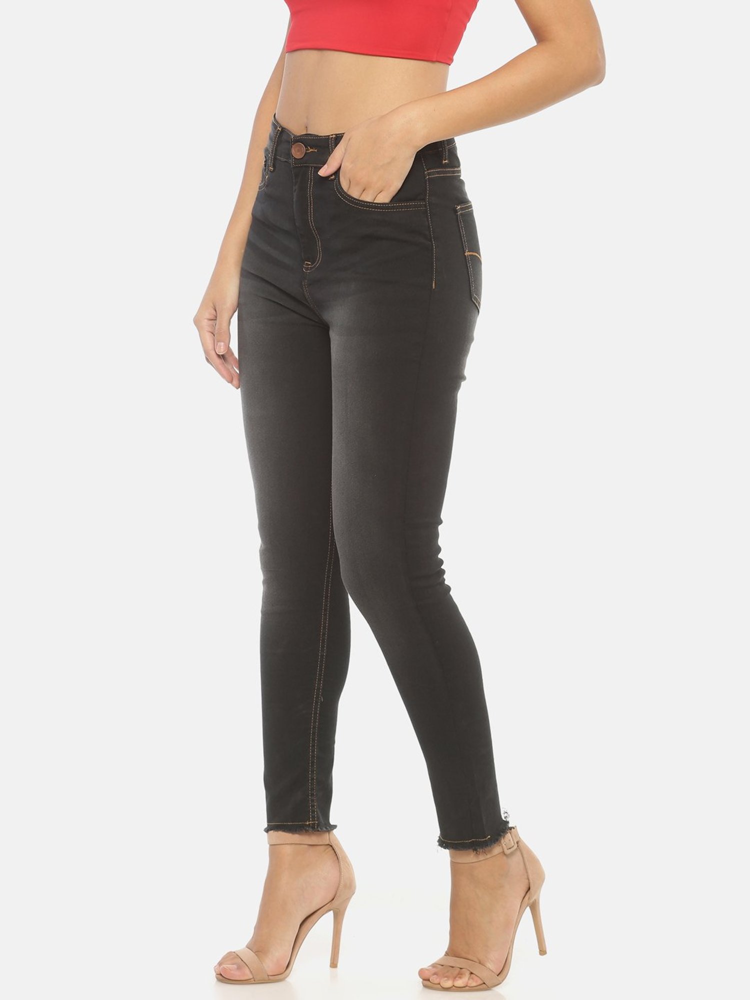 ISU Black Cotton Jeans