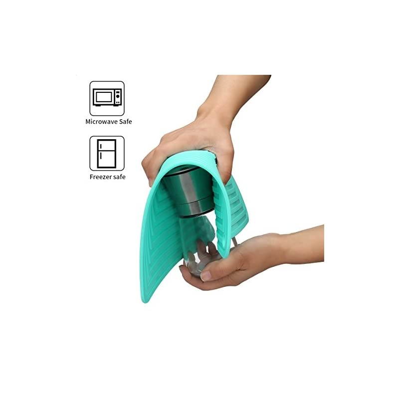 Pack Large Silicone Trivet Mats / Hot Pads, Heat Resistant Pot Holder,9"x1" Non Slip Flexible Durable Pot Coaster Kitchen Table Mats (Teal)