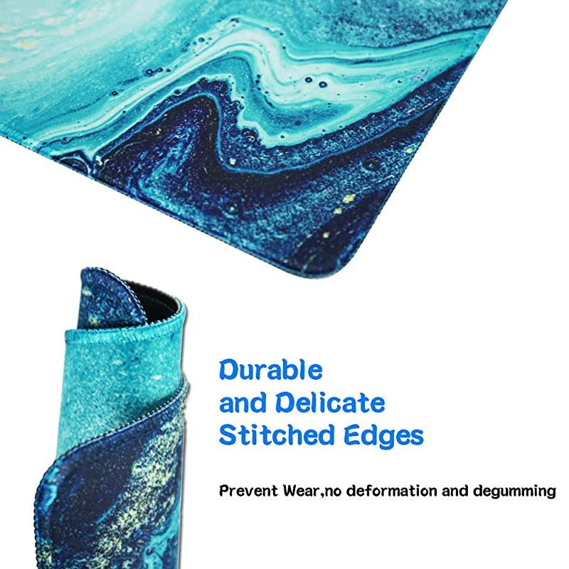 3 Pack Mouse Pad with Stitched EdgeComputer Mouse Pad with NonSlip Rubber BaseMouse Pads for Computers Laptop Mouse 102 x 82 inch 3Marble Crystal Quicksand 3 Pack