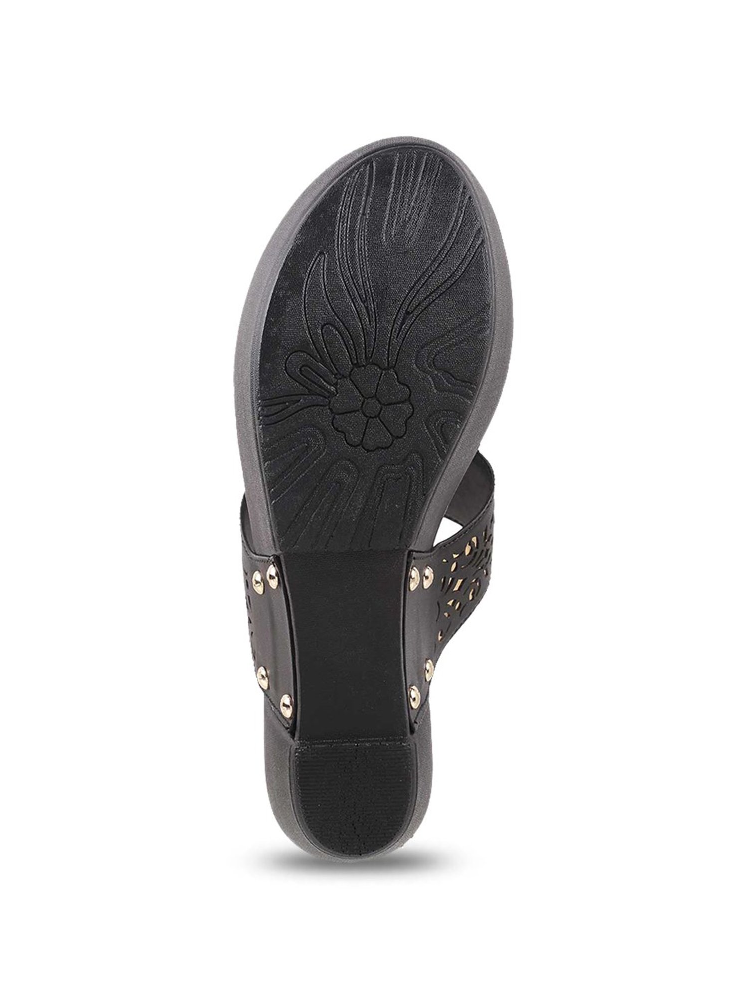 Metro Women's Black Toe Ring Wedges