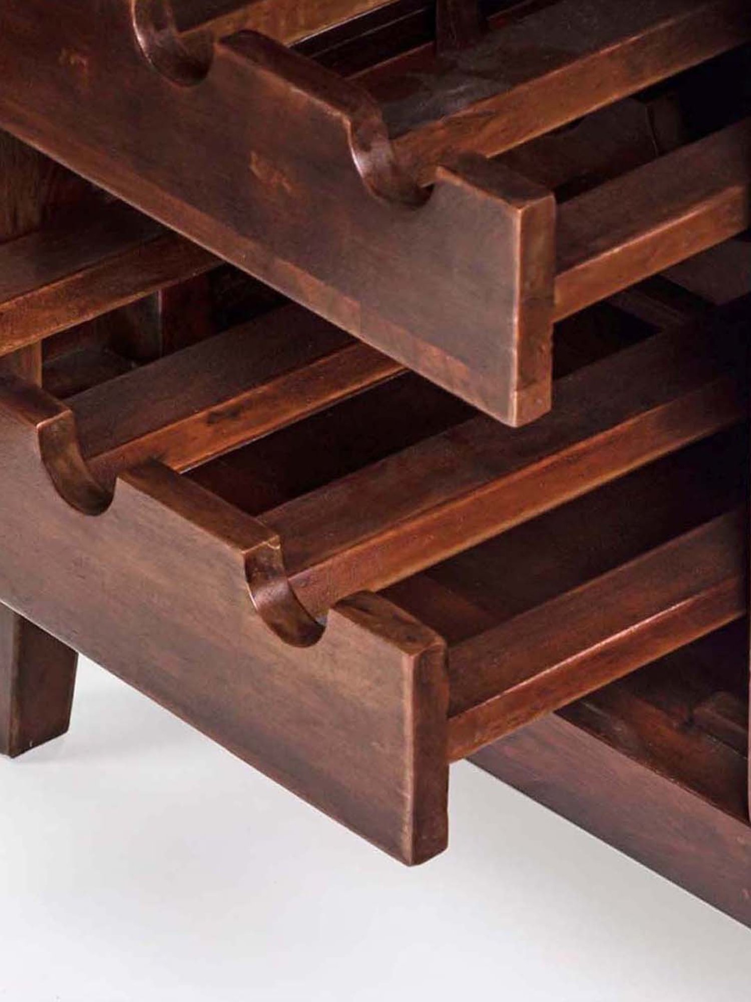 Fabindia Brown Mango Wood Textured Cabinet