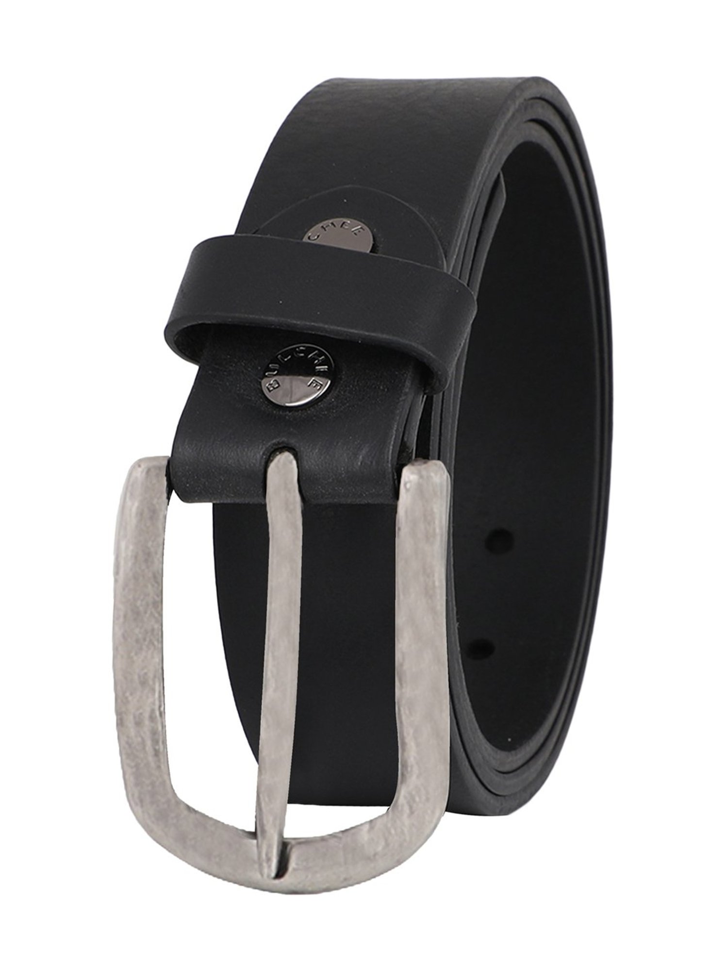 BULCHEE Black Leather Casual Belt for Men