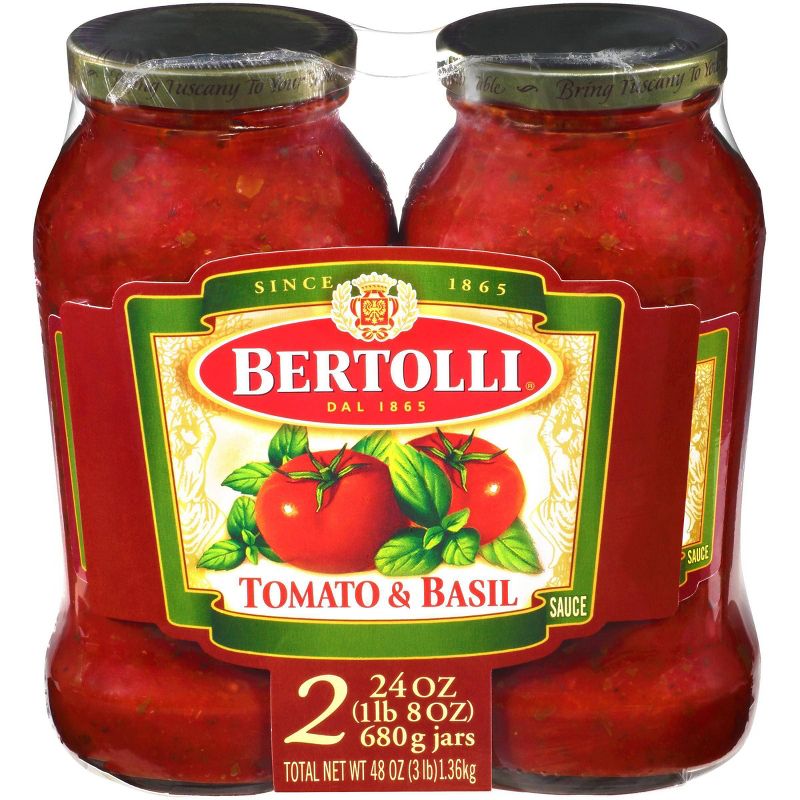Bertolli Tomato & Basil Pasta Sauce Twin Pack - 48oz