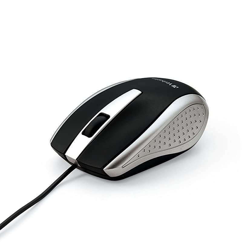 Optical Mouse Wired with USB Accessibility Mac PC Compatible Silver
