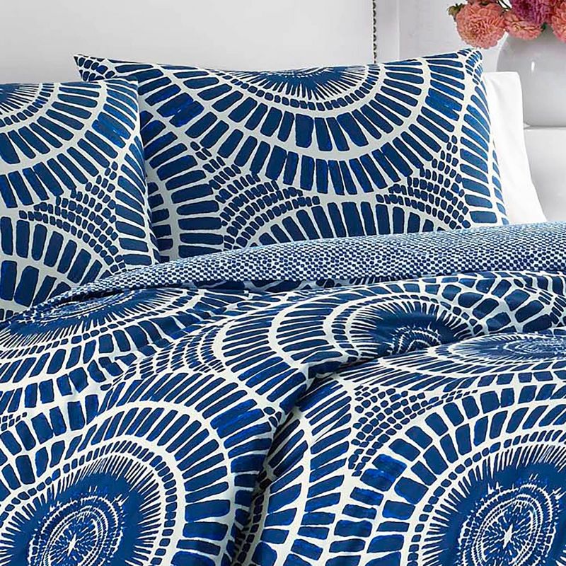 Trina Turk Samba De Roda Twin Duvet Cover Set Blue Aster