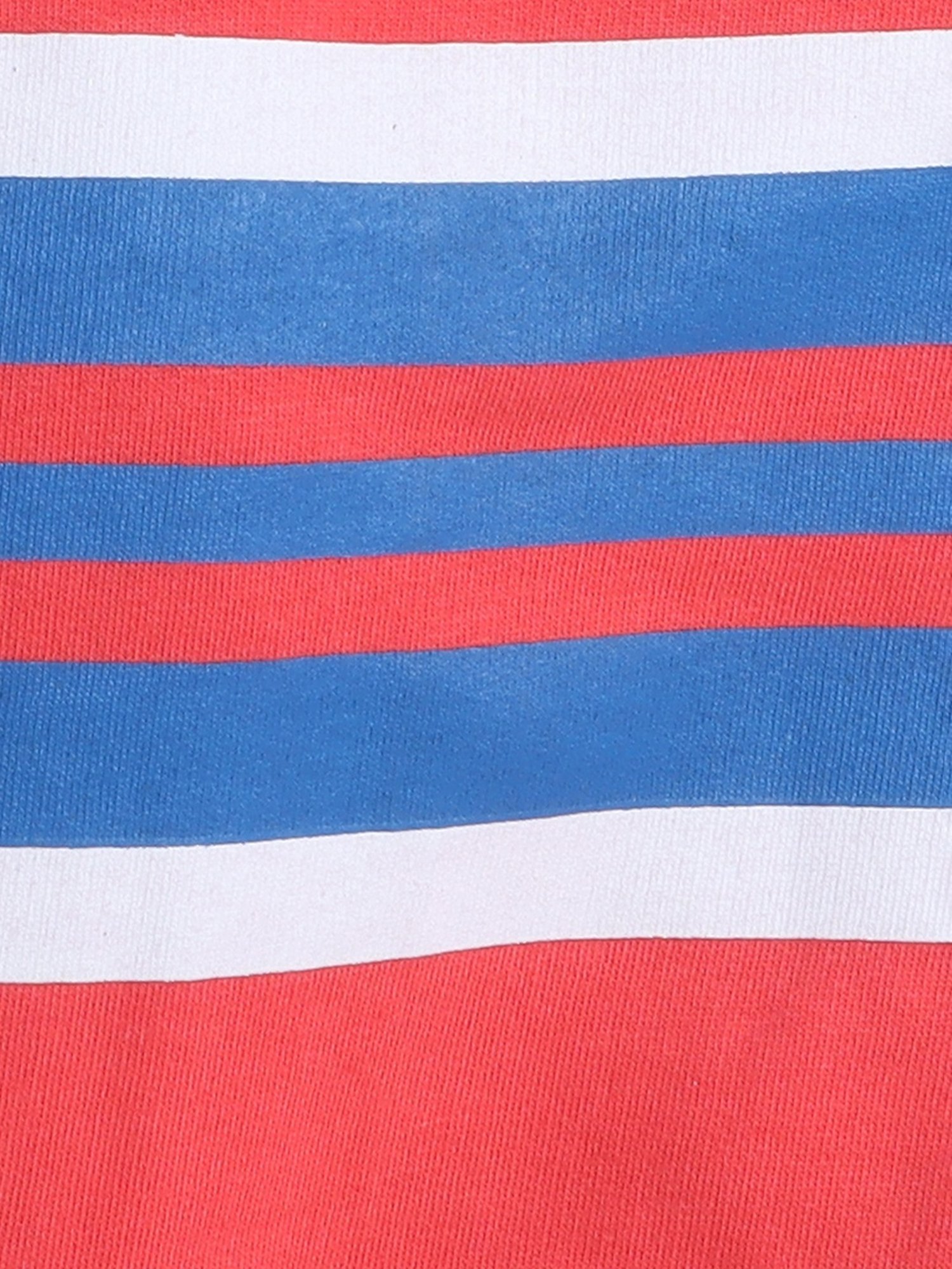 Bumzee Kids Coral Cotton Striped Sweatshirt