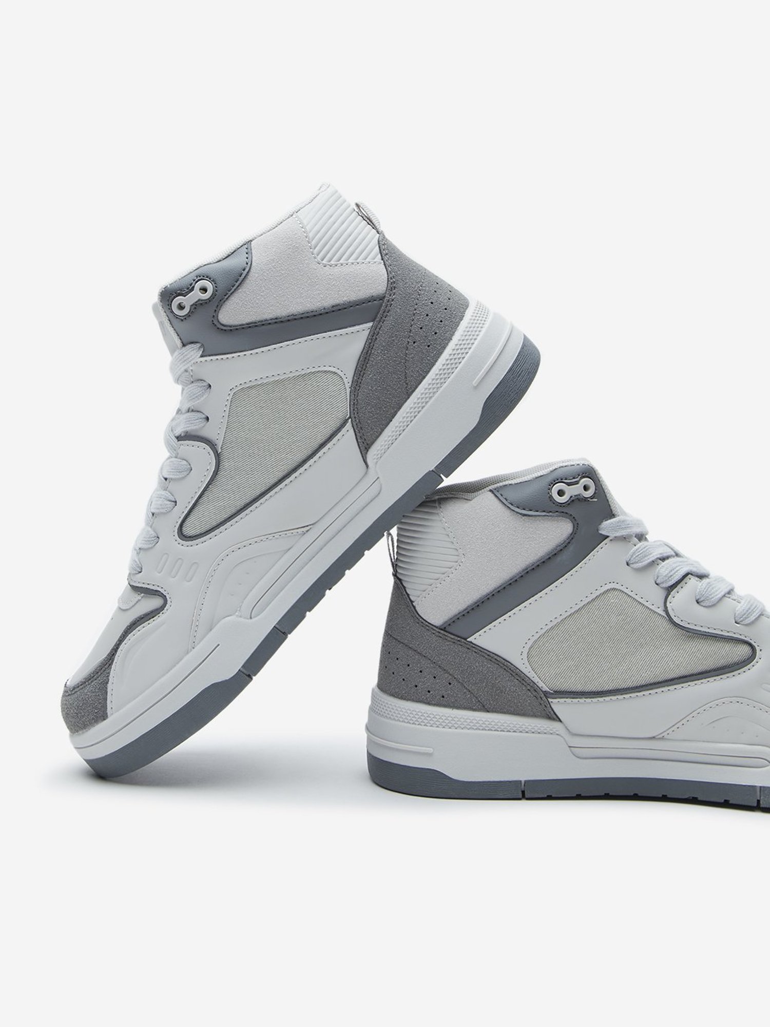 SOLEPLAY by Westside Grey Perforated High-Top Boots