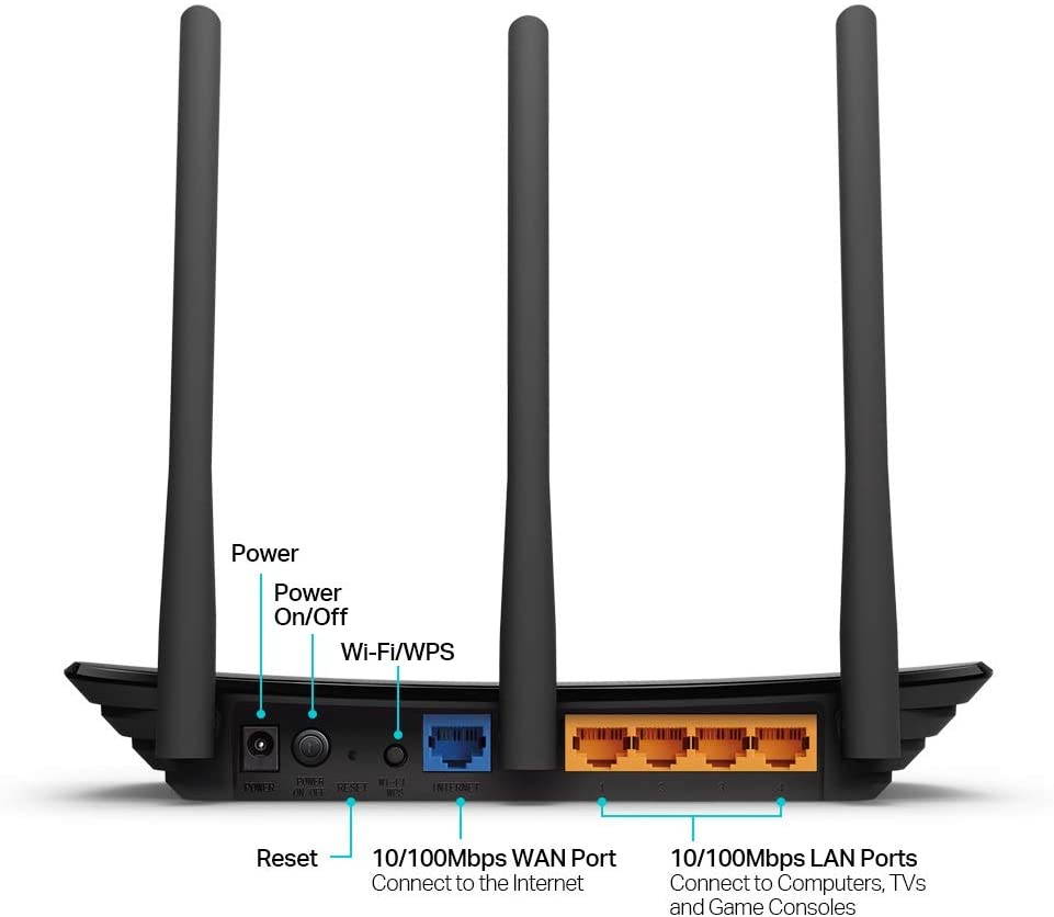 WiFi Router - 450Mbps Wireless Internet Router for Home,Long Range Coverage by 3 x 5dBi antennas,WPS Advanced Security Encryption, WIFI repeater Router