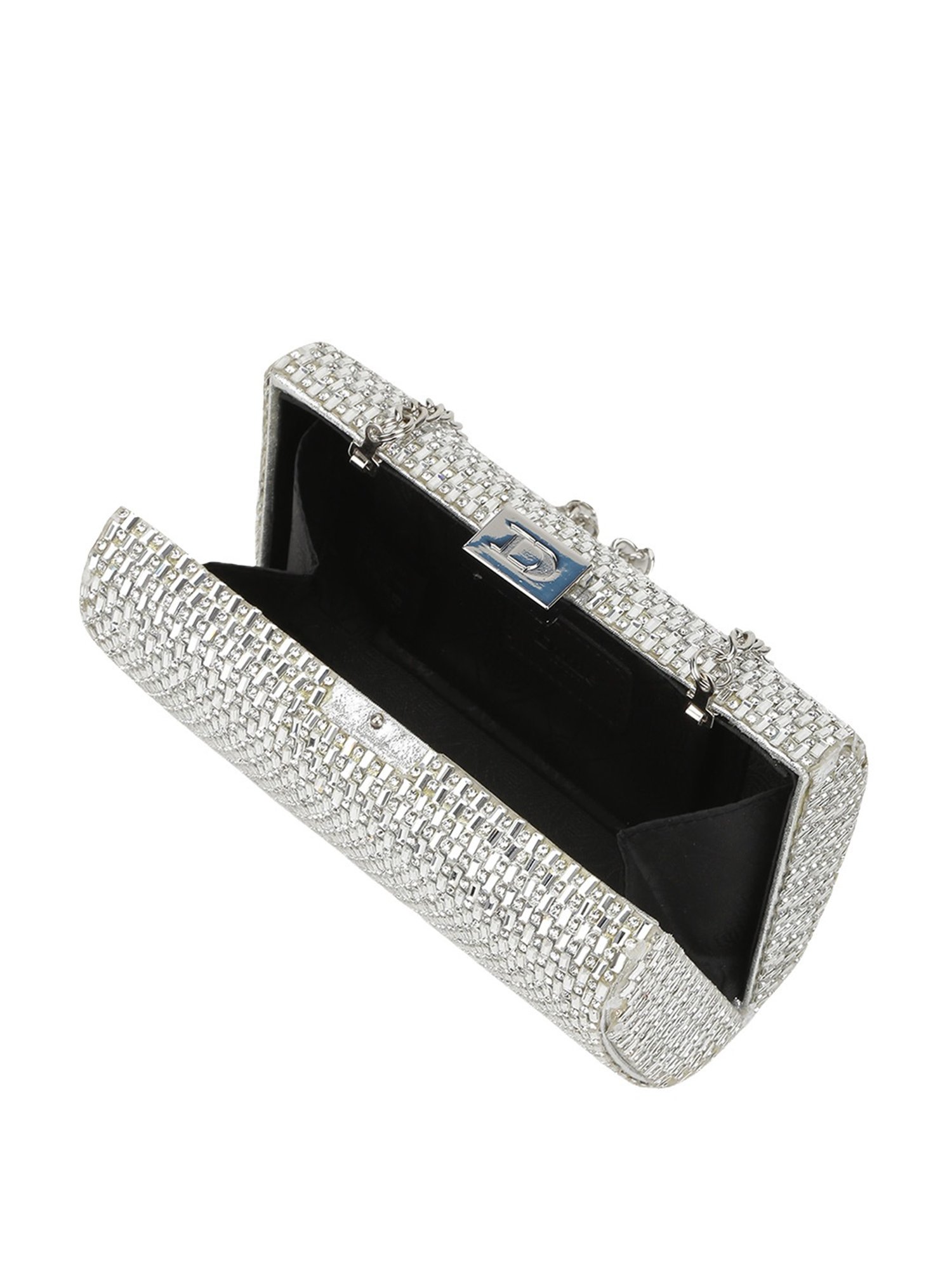 Dune London Bryannie Silver Embellished Small Clutch