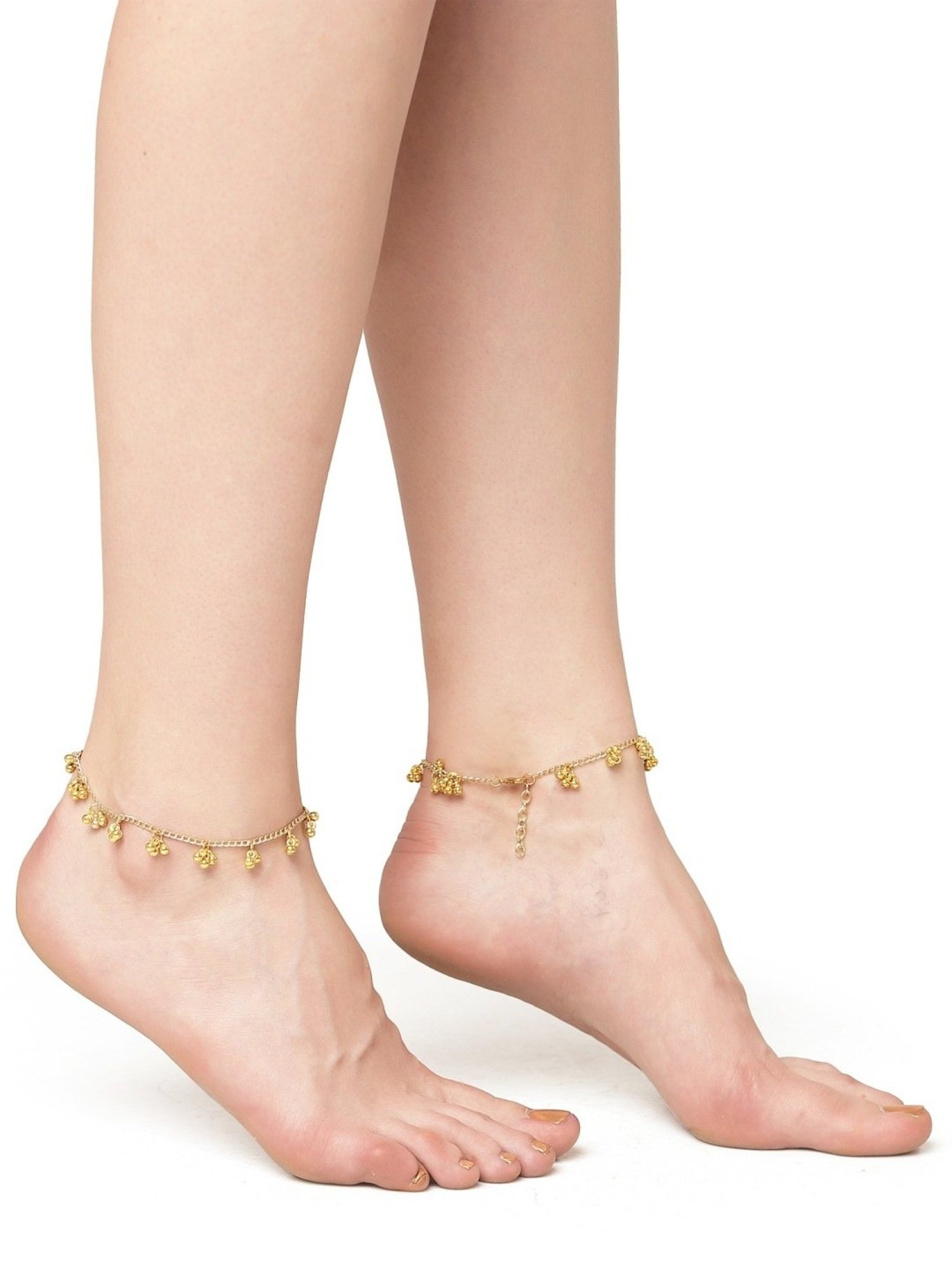 Karatcart Gold-Plated Chain Anklet for Women