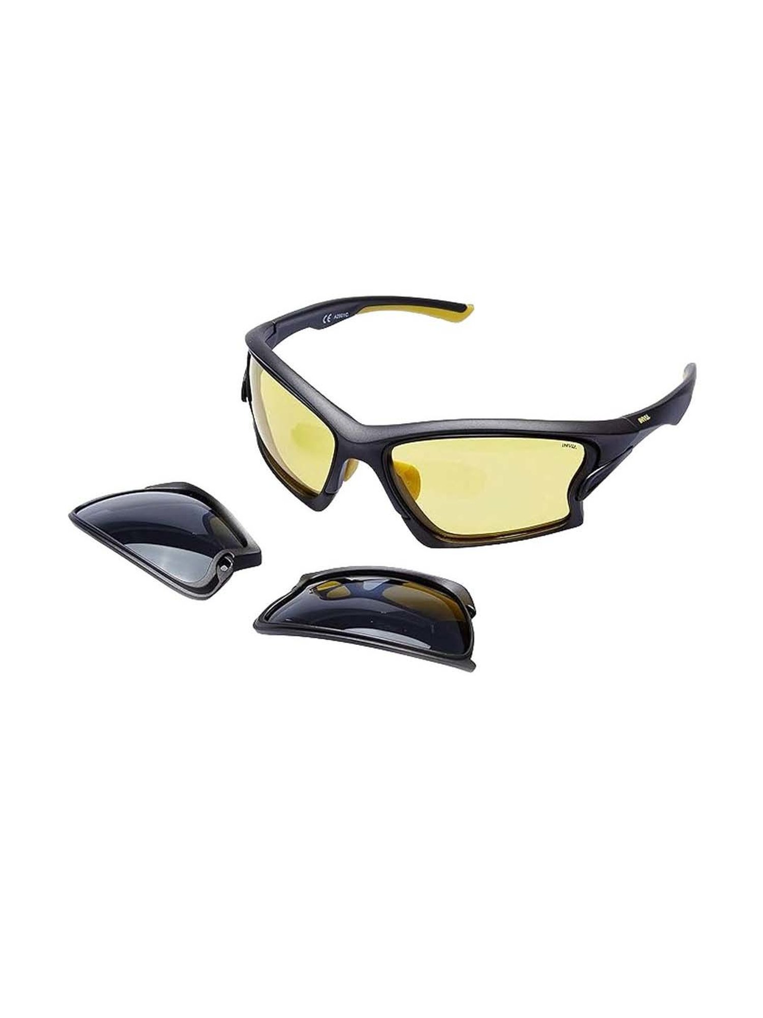 INVU Yellow Wraparound UV Protection Sunglasses for Men