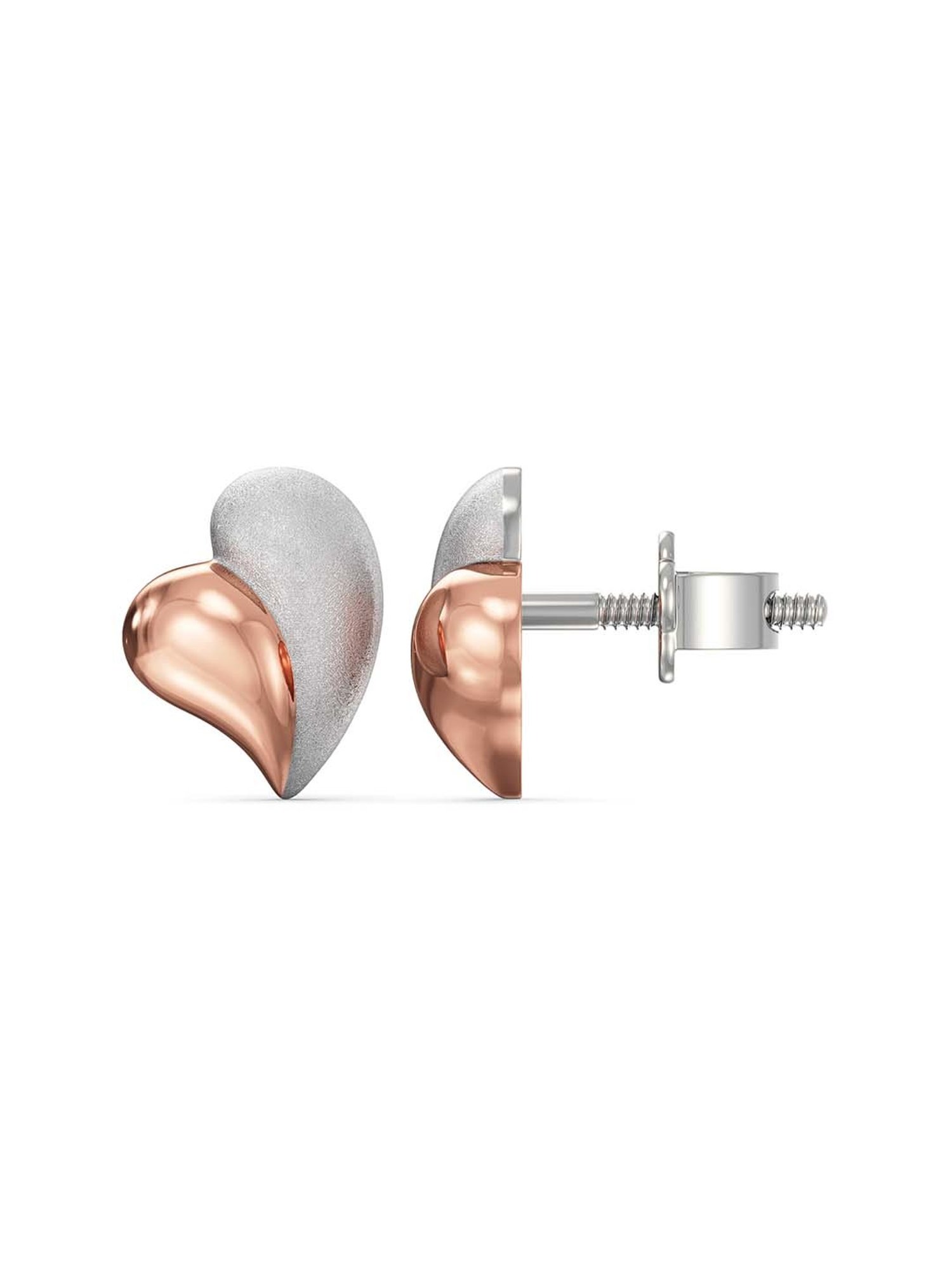 Joyalukkas 950 Platinum Love Stud Earrings for Women & Girls