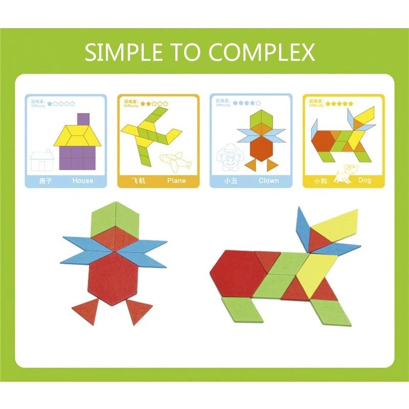 Jigsaw Puzzles Board Montessori Educational Wooden Colorful Baby Learning Developing Interaction Games Toys For Children Kids