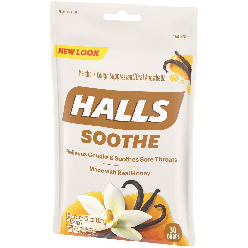 Halls Real Honey Cough Drops - Vanilla - 30ct