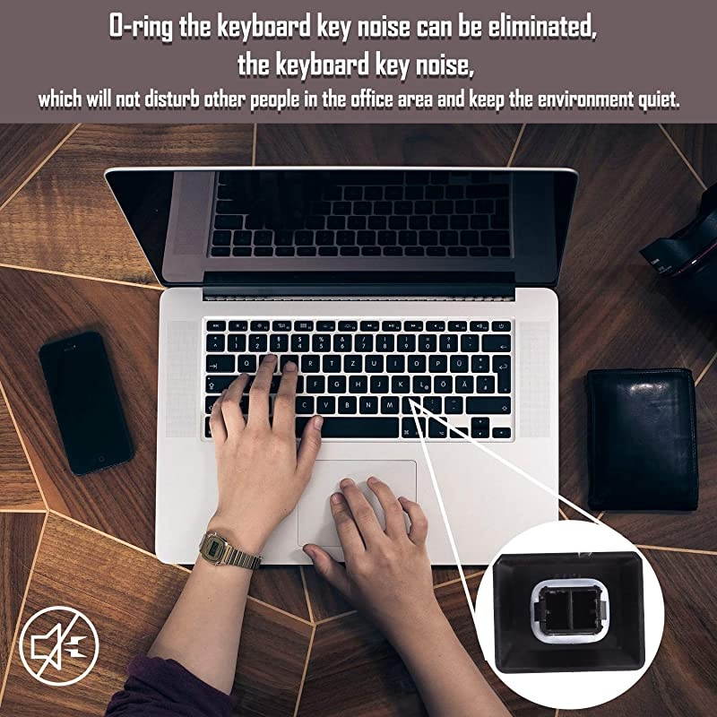 150Pcs Mechanical Keyboard Silicone ORing UltraQuiet Switch Dampener for Cherry MX Key Switch Keyboards Dampers