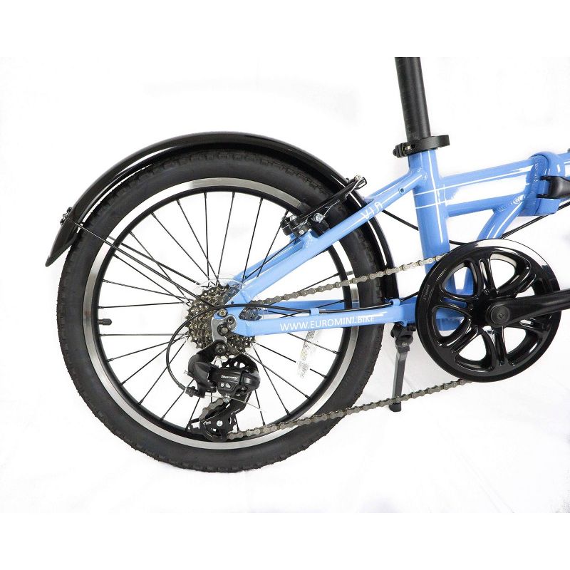 ZiZZO Via 7-Speed Aluminum 20" Folding Bike - Sky Blue