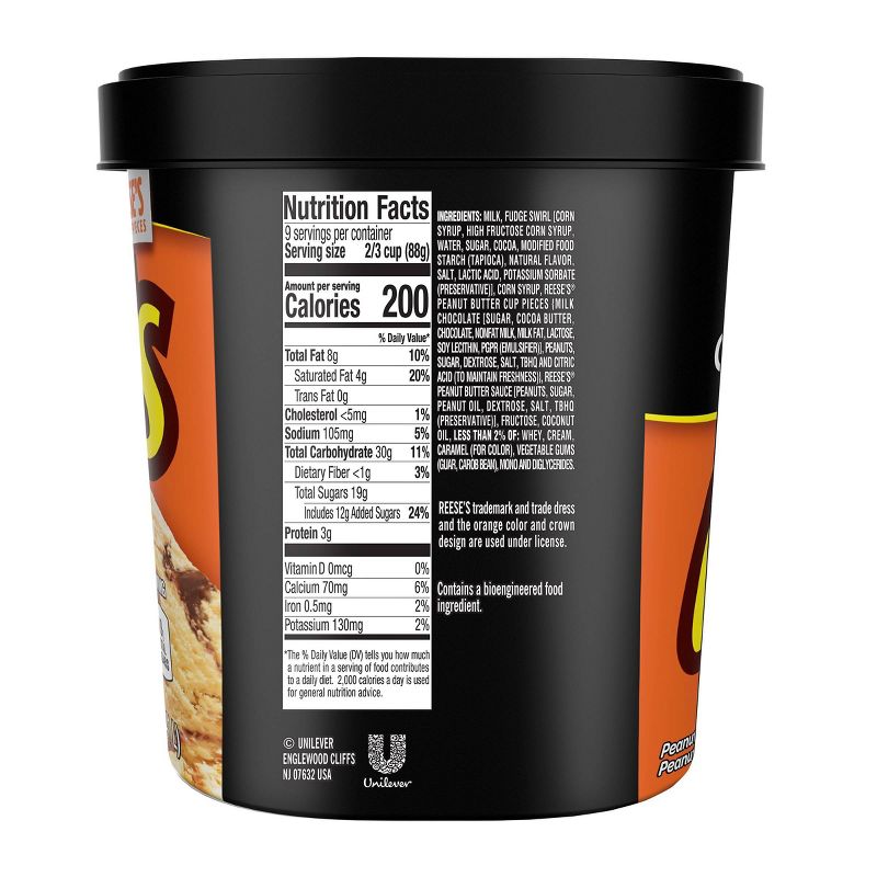 Breyers Reese's Peanut Butter Cups Light Frozen Dairy Ice Cream Dessert – 48oz
