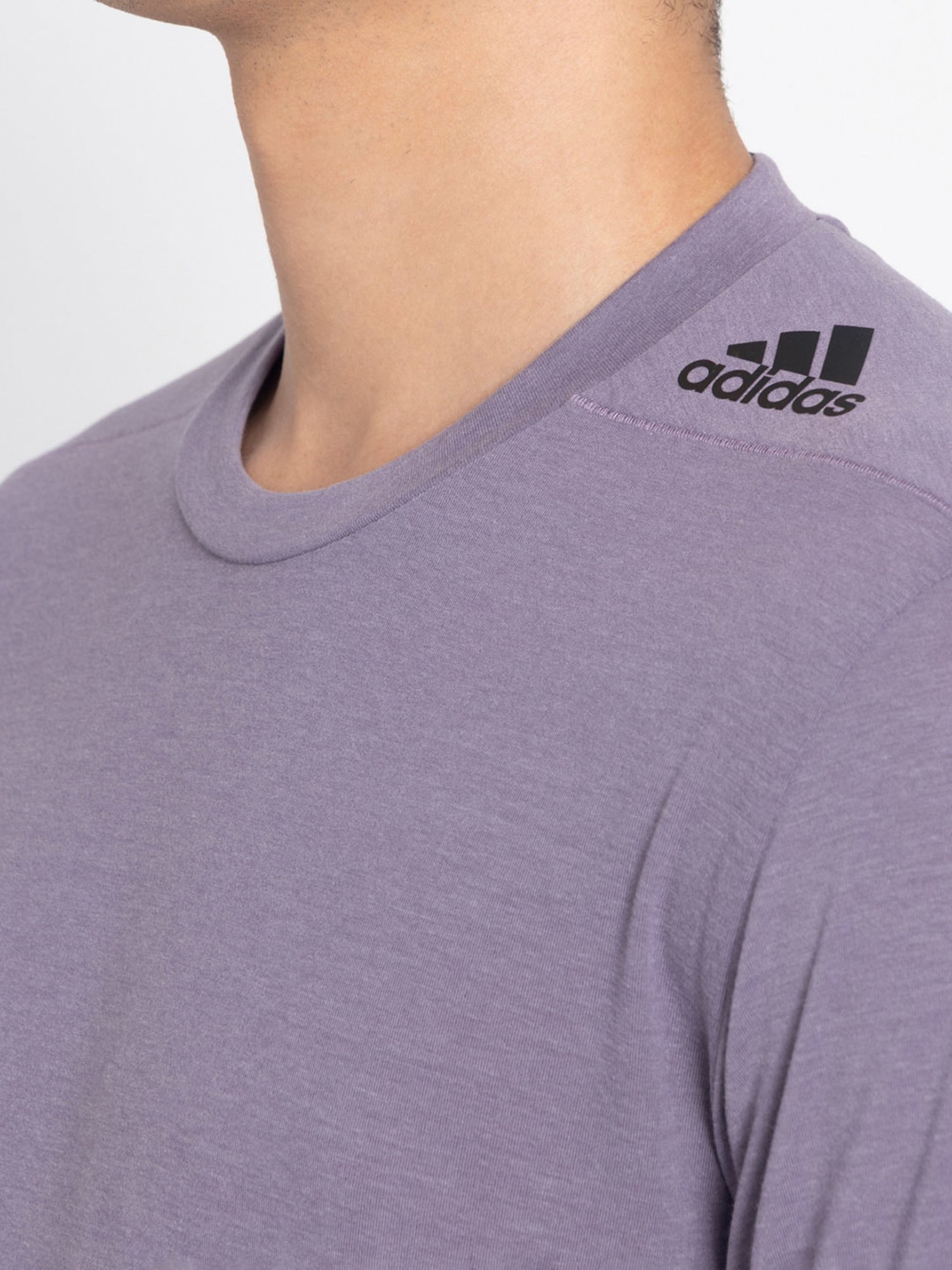 adidas Purple Slim Fit Sports T-Shirt