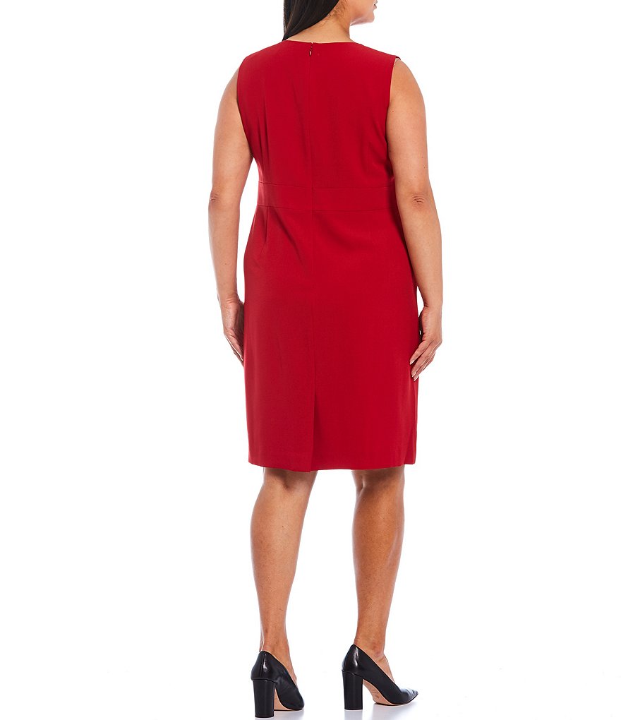 Jkara Plus V-Neck Short Sleeve Beaded Bodice Capelet Gown