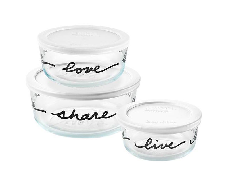 Pyrex 6pc Glass Food Storage Set