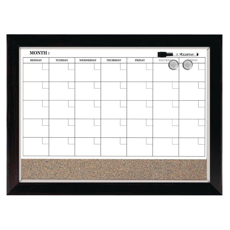 U Brands 40"x30" Linen Bulletin Board White Decor Frame