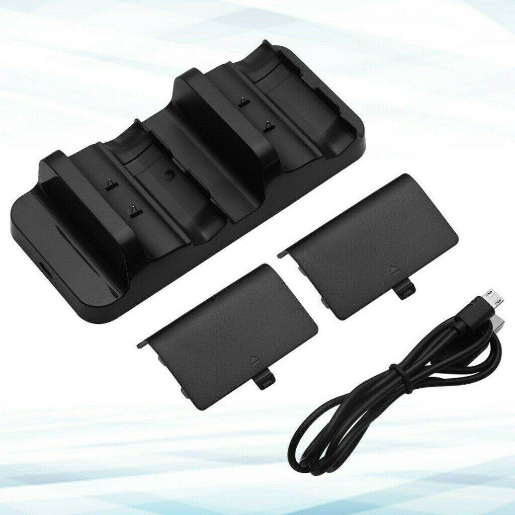 Xbox One Controller Charger, Dual Charge USB Charging Station Dock for Xbox One, with 2 x 300 mAh Rechargeable Battery Battery Packs
