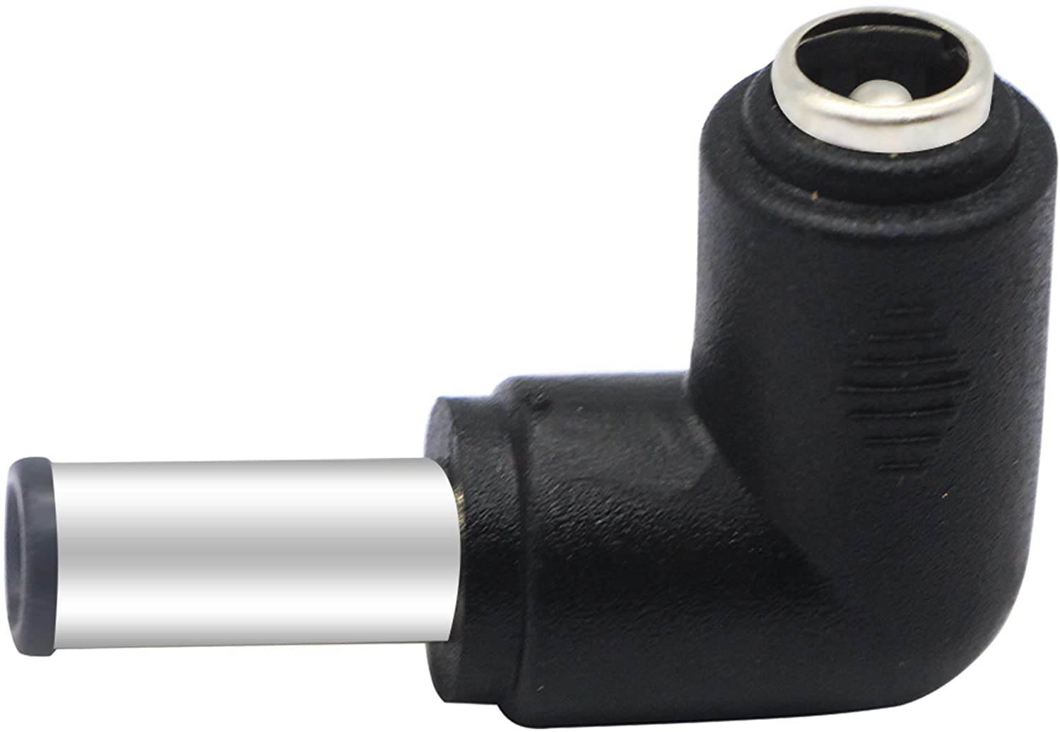 zdyCGTime DC6.0x4.3mm Male 90 Degree Angle to DC5.5x2.1mm Female Adapter 5 Volt DC Barrel Power Jack Charging Cable Connector for Tablet (DC6.0x4.3mm)(2pack)