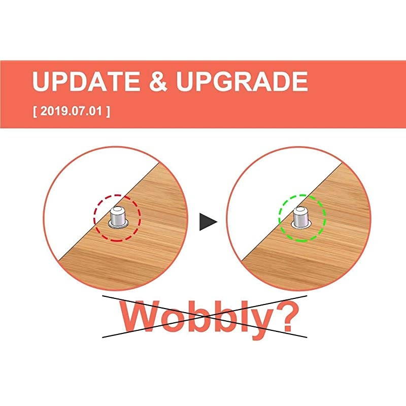 Dual Monitor Riser with Adjustable Length and Angle Desktop Stand 3 Shelf Storage OrganizerBamboo